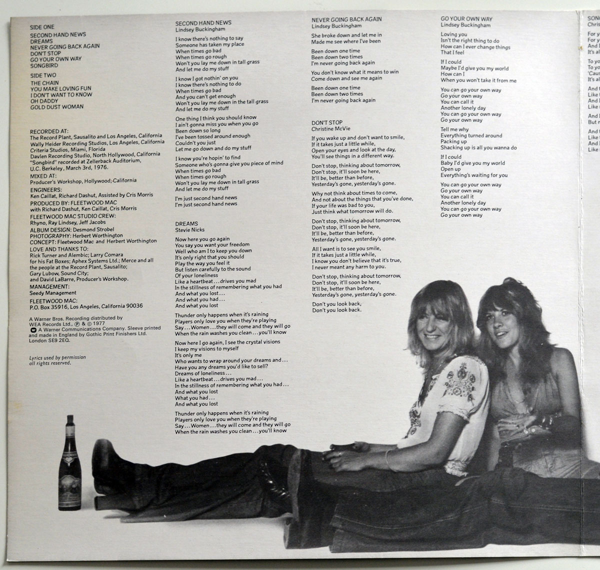 High Resolution Photo FLEETWOOD MAC - Rumours Uk England 